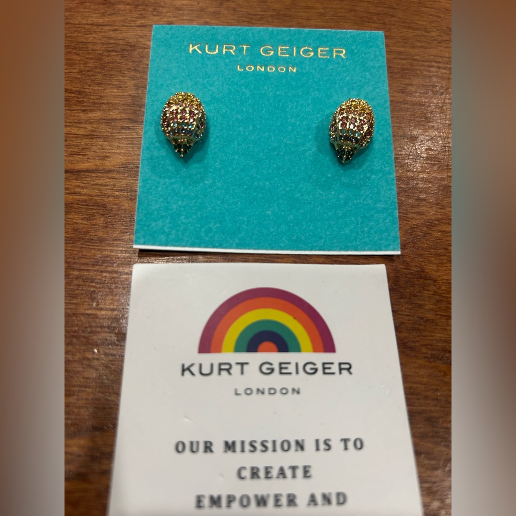 Nwt Kurt Geiger Gold Studded Earrings